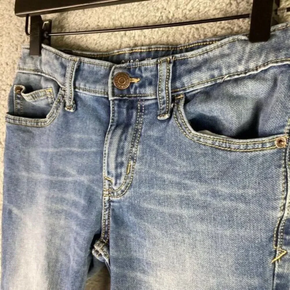Cat & Jack Jeans Girls Size 8 Stretch Blue Denim Pants Bootcut Boot‎ Cut Youth